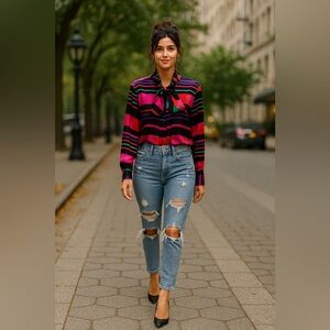 80's Colorful Vintage Blouse